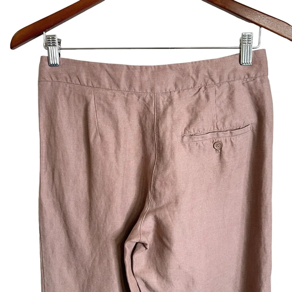 Aritzia Wilfred Allant Linen Blend Cropped Pants Womens 00 Brown Coastal Boho